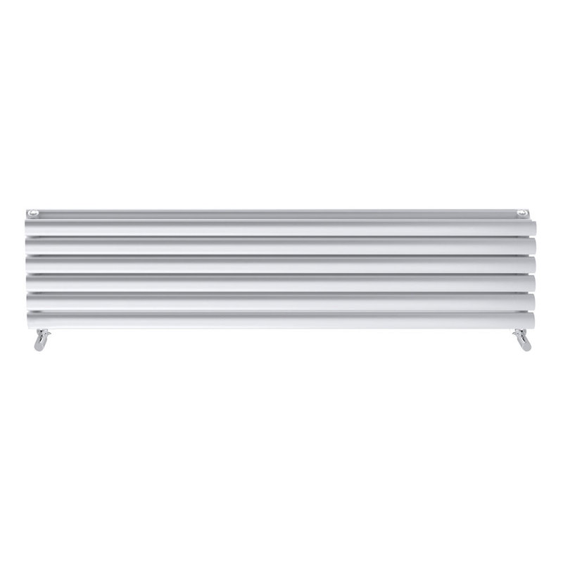  Horizontal Oval Panel Radiators, White, 600mm H x 590mm W