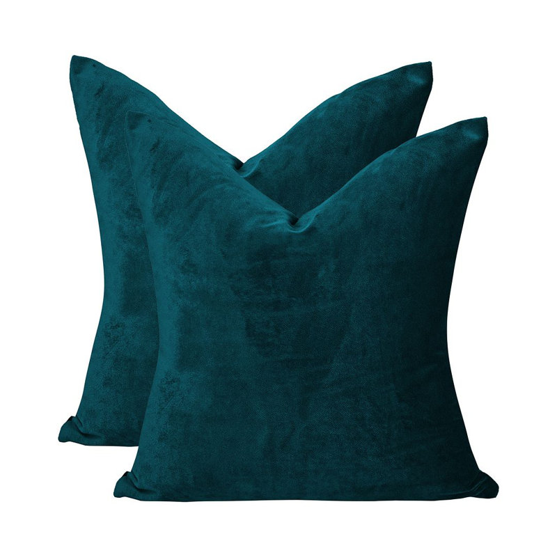 Matte Velvet Cushion Cover - 1 Pc, 41cm x 41cm, Aegean Prussian