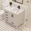 Meuble-lavabo simple 36 po avec plateau en quartz blanc Rooh-101808851-101808854