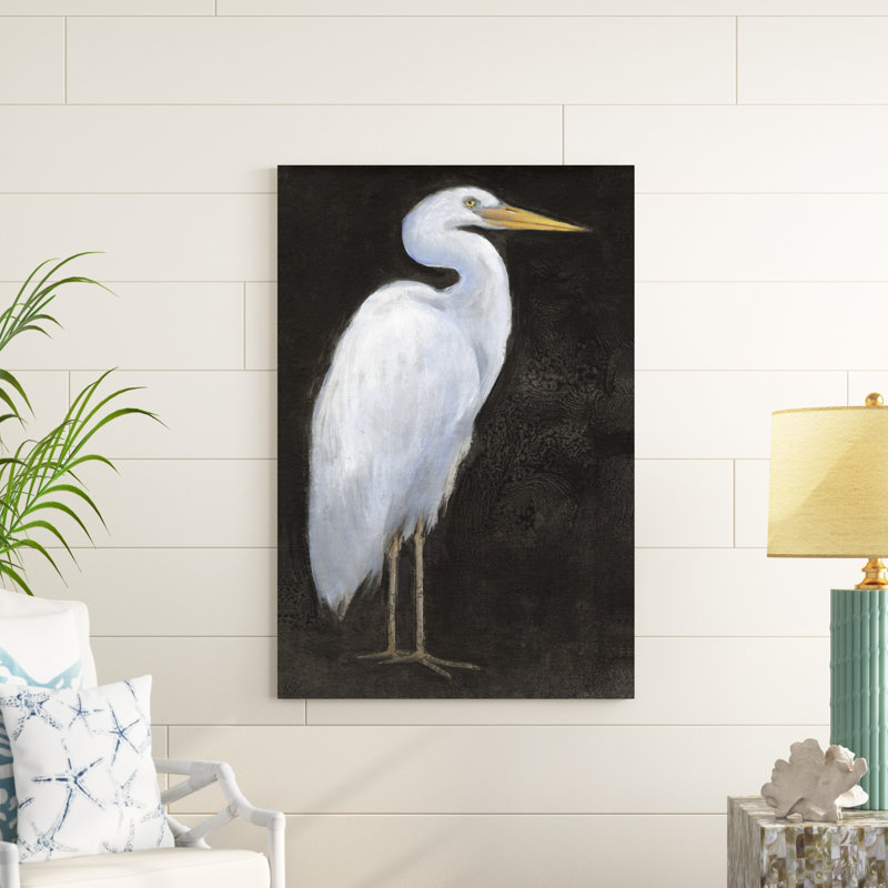 " White Heron Portrait I ", 48" H x 32" W x 1.25" D