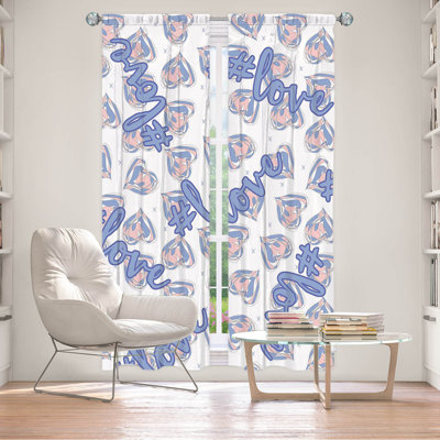 Paire de rideaux obscurcissant en polyester Tatianina