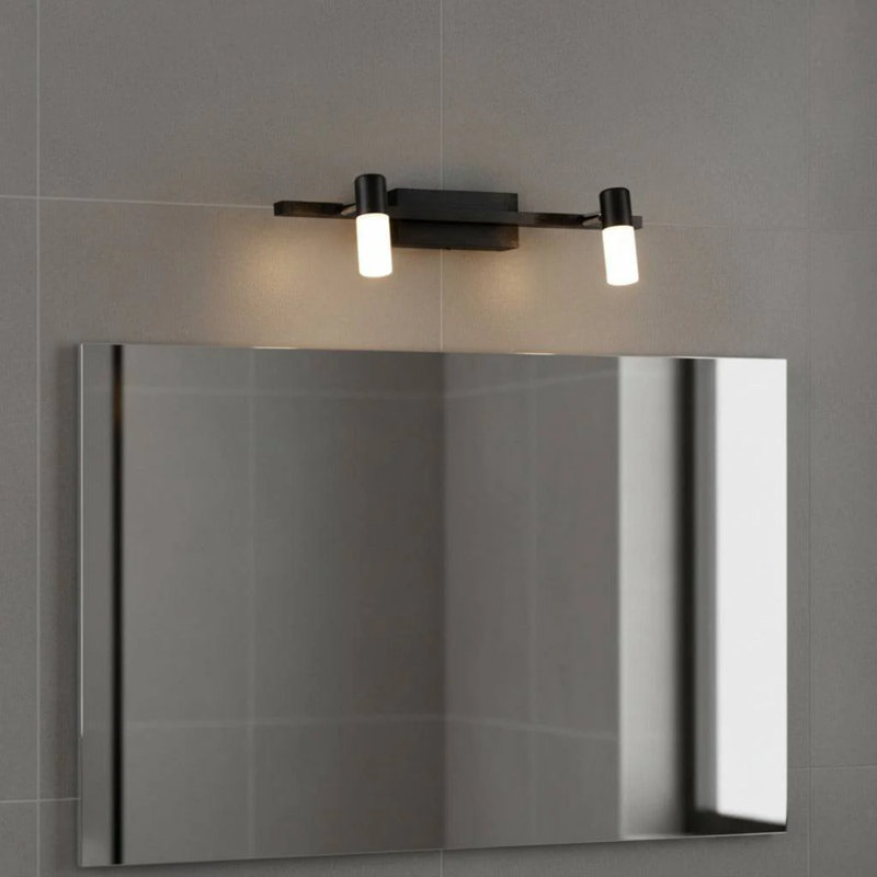 UltraBeam 6 Watt LED Black Finish Over Mirror Light - 240 Lumen Output - 3000k Warm White - 350mm Wide