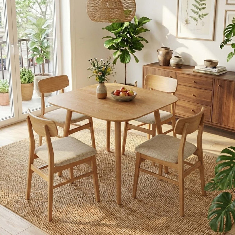 Table de salle à manger Mid-Century, Naturel