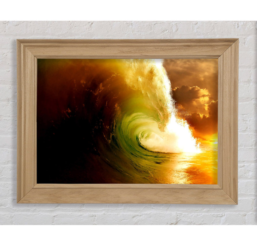 Atemberaubende Orange Sky Wave - Druck