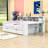 Wooden Daybed with Twin Trundle, Storage Shelves-368865974-367056029