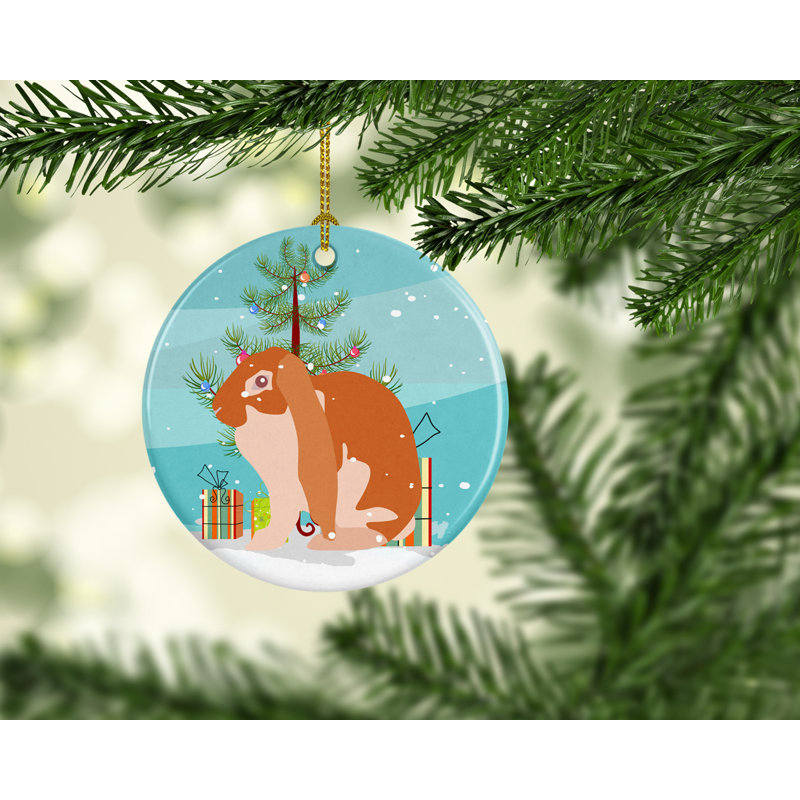 Ornement en céramique de noël english lop
