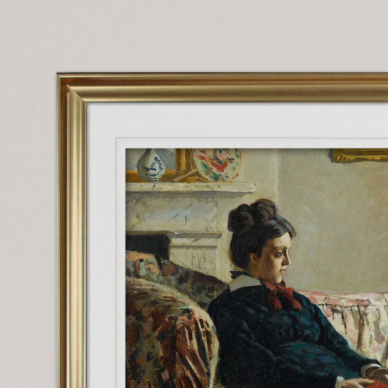 « monet canapé » par claude monet print, H 28 po x l 38 po x P 1,5 po, Cadre doré