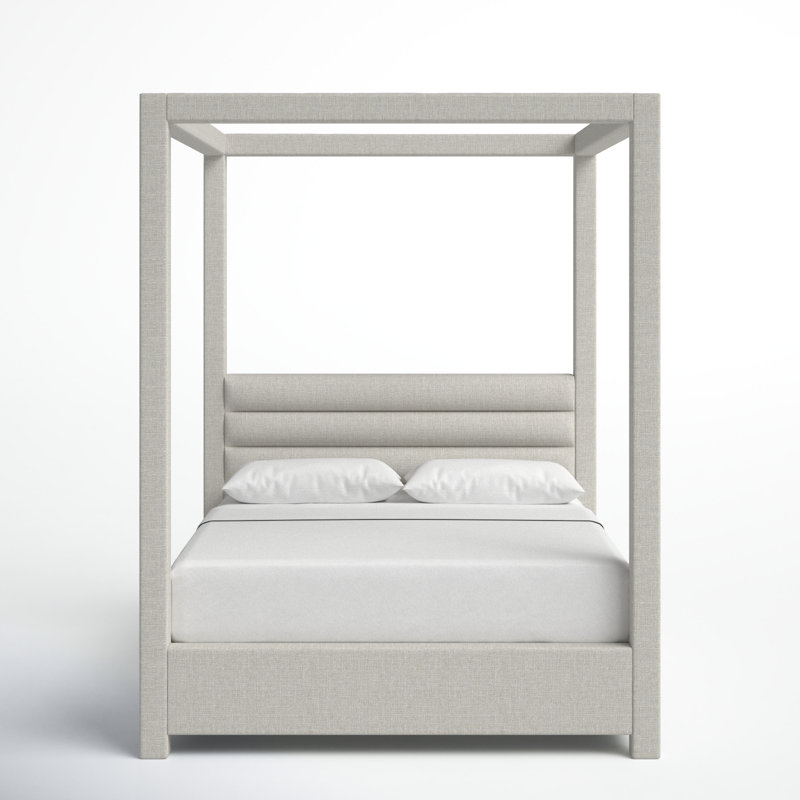 Herma Upholstered Canopy Bed, Queen