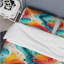 Ensemble de housse de couette Green and Orange Swirling Harmony Waves I-296555316