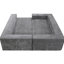 Canapé d'angle modulaire 6 places pour salon, 329,7 cm (129,5 po) en chenille froissée, sans assemblage, assise en tissu chenille ultra-épais, style contemporain, 329,7 cm (129,5 po), modulaire.