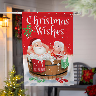 Drapeau de Noël «Christmas Wishes»