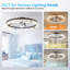 Ventilateur de plafond 24 po avec lumière, noir, moteur à courant continu réversible à 6 vitesses, télécommande et contrôle d'application, DEL à intensité variable de 3 carats-989328309