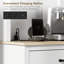 69 po, armoire de cuisine avec station de charge, blanc