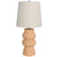 Lampe de chevet en céramique 20 po H Gieze Global Brown Urban Home Decor pour bureau à domicile avec ampoule DEL 9 W