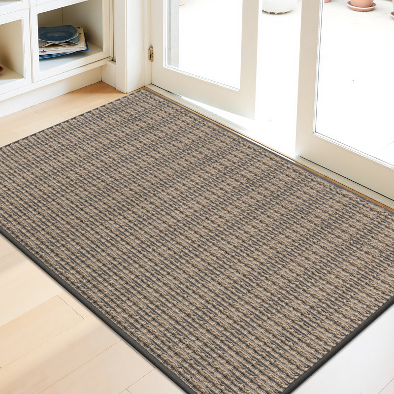 Paillasson intérieur antidérapant lavable à la machine, Brun, L 60 po x l 36 po