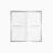 56-60" X 60" Tempered Glass With Explosion Proof Film, Aluminum Frame Double Sliding Shower Door, "1/4 (6 Mm), Stainless Steel Handle,Brushed Nickel-123210056