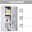 Armoire murale verrouillable en acier inoxydable, 3 tablettes à 12 niveaux, 12 po x 20 po, argent, pour compartiment à médicaments verrouillable pour rangement de médicaments, acier, organisé