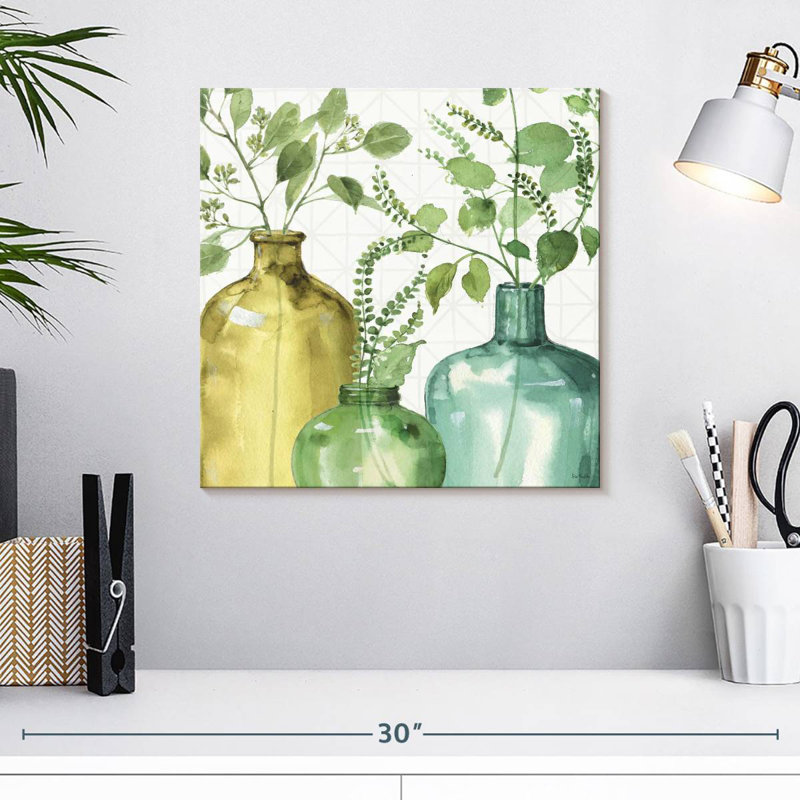 Decorative Mixed Greens V, 16" H x 16" W