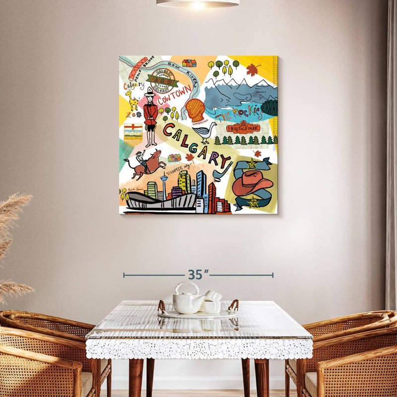 Nicci Global Travel II, 36" H x 36" W