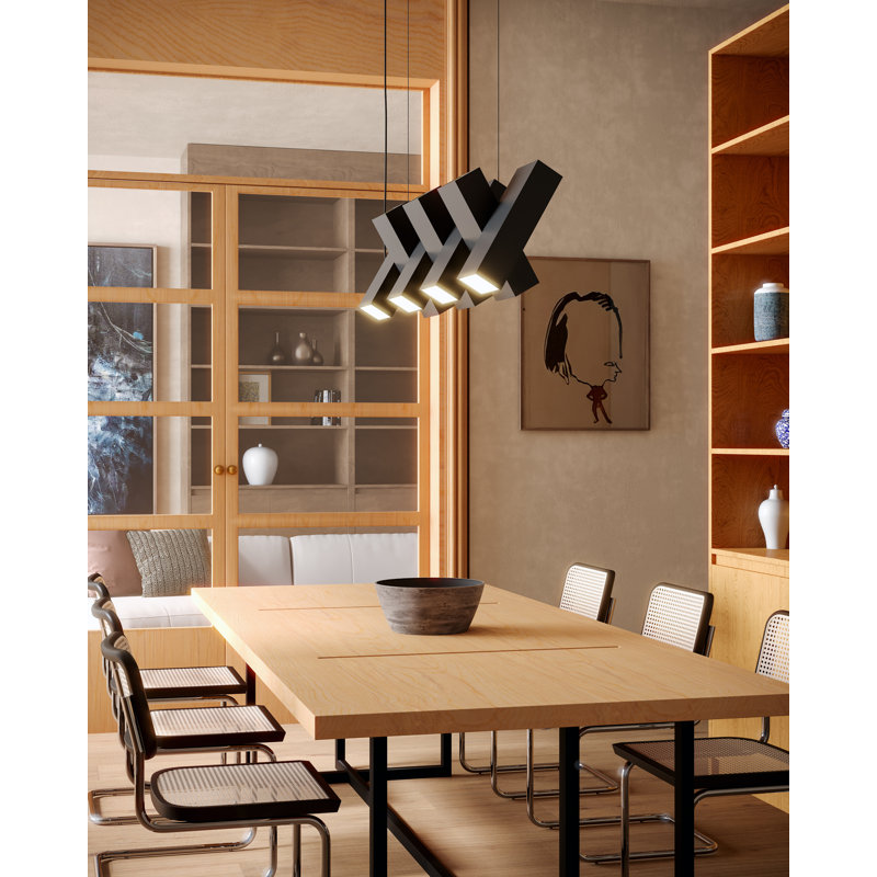 Domino 7 - Light LED Pendant, Black, Black