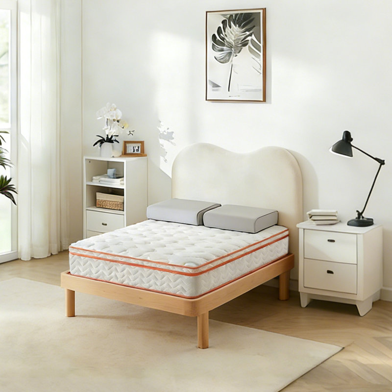 Matelas hybride 12 po en mousse viscoélastique gélifiée et à ressorts ensachés - mi-ferme, soulagement de la pression et isolement du mouvement, matelas dans une boîte - simple TG