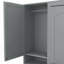 Lit escamotable double avec placard, tiroirs et tablettes-102334164