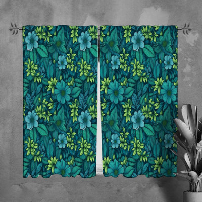 Rideaux de fenêtre à motif floral