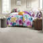 Ensembles de literie floraux, confort en polyester bleu, style joyeux