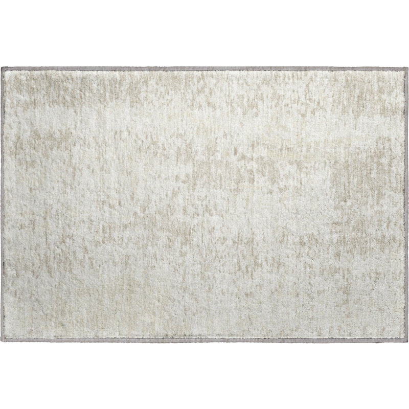 Premium Machine Washable Prisco Ivory Rug, Rectangle 1'8" x 2'6"