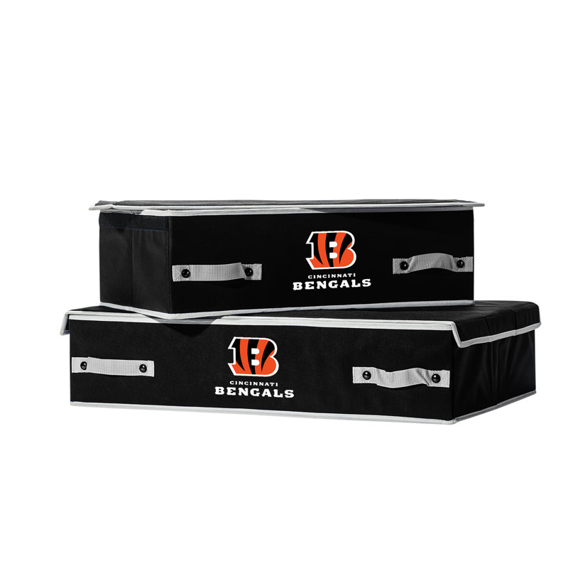 Franklin Sports Mesh Decorative Bin, Cincinnati Bengals, 6 H x 12 W x 22 D