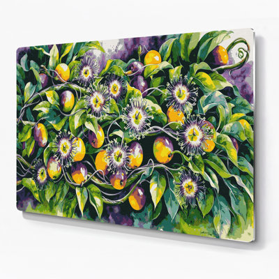 «Hawaiian Passion Fruit», art mural en métal vert