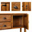 Console en bois massif avec armoires, 48 po, style rétro pour bureau - table brune, construction, Design Home-603163510