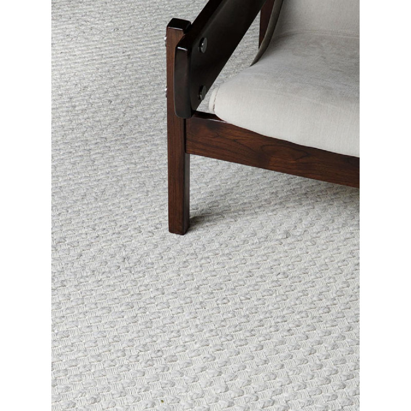 Yantra Stripes Area Rug in Silver, Rectangle 12' x 15'