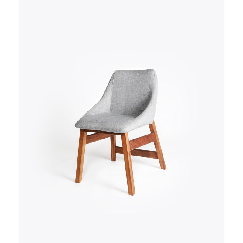 Nina Fabric Side Chair, Steel