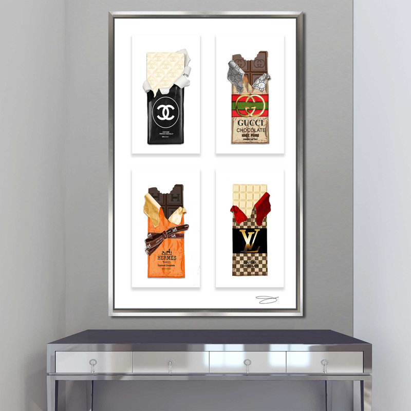 Couture Cravings (Vertical) par By Jodi - impression, Cadre flottant argent, H 51,5 po x l 31,5 po x P 2 po