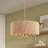 Stephane 5 - Light 22"W Dimmable Polished Brass Drum Chandelier with Rattan Shade for Dining Room or Bedroom