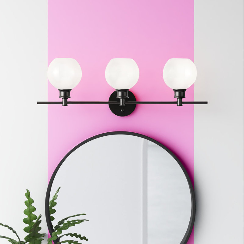 Éclairage pour meuble-lavabo en verre Drinkard, Noir, Blanc, Quatre lumières