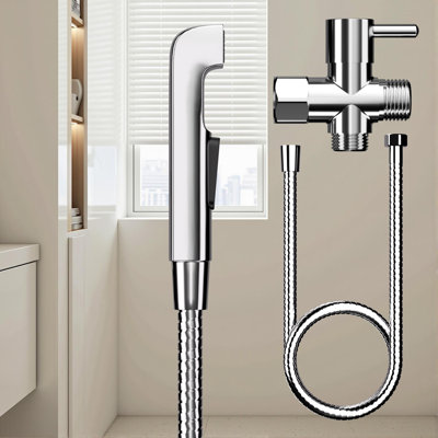 Elongated Handheld Bidet Sprayer for Toilet, Stainless Steel Personal Hygiene Sprayer with 47" Hose, Leak-Proof Cloth Diaper Sprayer & Pet Wash Kit