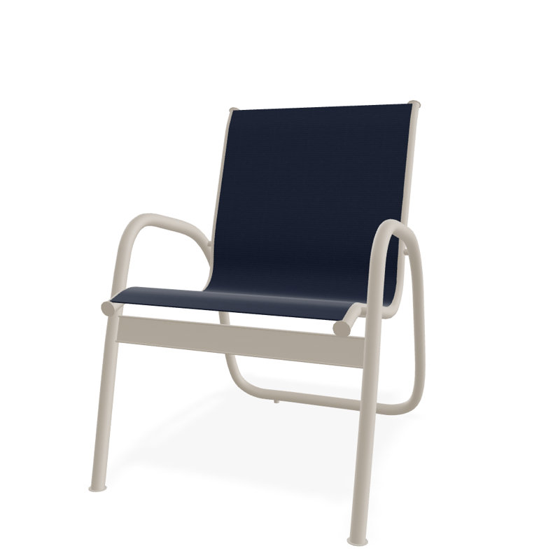 Fauteuil de patio Gardenella, Bleu marine 13D Sunbrella®, Désert texturé