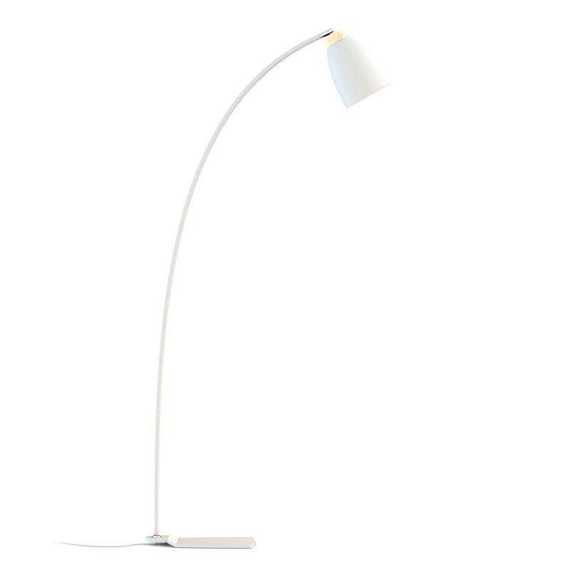 Grandy 149cm Arched Floor Lamp, White