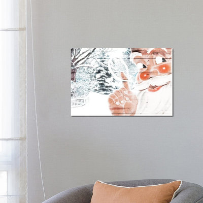 Peekaboo Santa by Milli Villa - Wrapped Canvas Gallery-Wrapped Canvas Giclée
