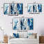 «Blue and Gray Ethereal Elixir V», 3 pièces sur toile-553229145-553229142