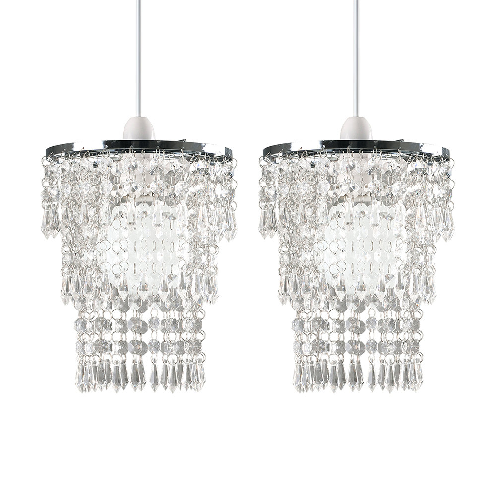 23cm H Metal Novelty Pendant Shade ( Screw On ) in Clear