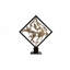 Cast Revolving Diamond Sculpture, Faux Bleached