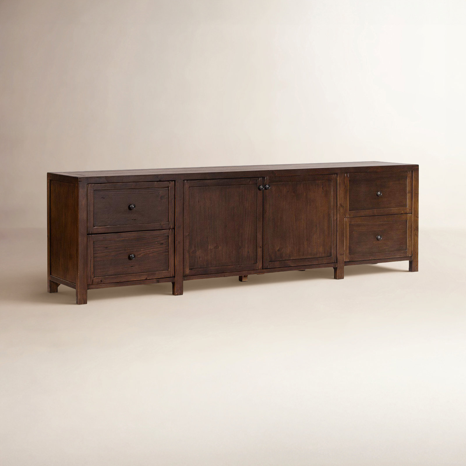 Hynes 92" TV Stand, Dark Brown