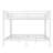 Metal Queen over Queen Bunk Bed for Teens & Adults, Space-Saving, Noise Reduced, No Box Spring Needed, White