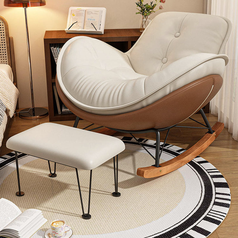 Chaise berçante large en forme d'arc, Kaki