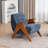 Kyajah 27.5" W Chenille Solid Wood Armchair-2022522510