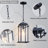 1 - Light 15.8'' H Black Iron Tempered Glass ETL Outdoor Hanging Lantern
