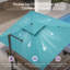 Grand parasol rectangulaire extérieur en porte-à-faux décalé en aluminium 120 po x 156 po avec base et rotation à 360 degrés-130133207